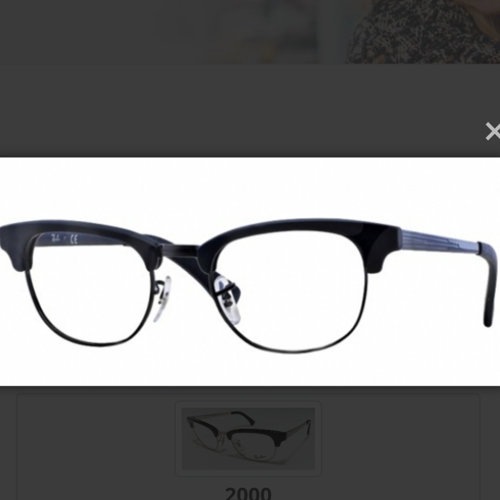 Unisex Ray-Ban Dark Frame Eyeglasses - Picture 2 of 7